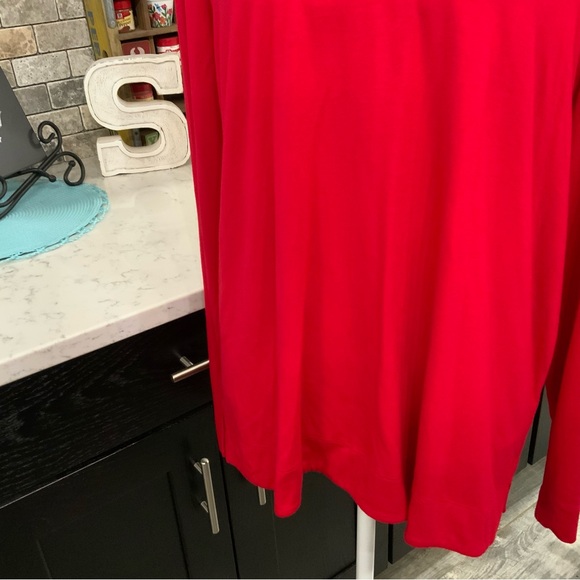 Tommy Bahama Women’s XS Kauai Jersey V-Neck Long Sleeve Tee Shirt Red New - Picture 3 of 10